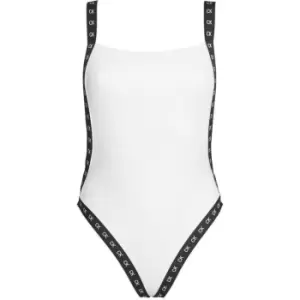 Calvin Klein High Leg Swimsuit - White