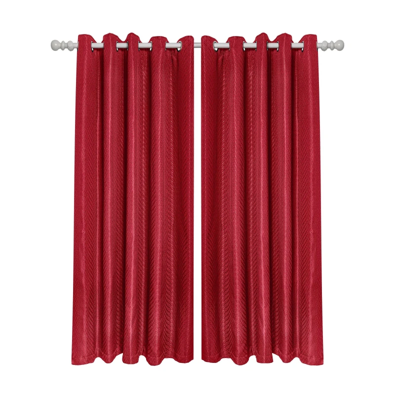 Image of Emma Barclay Lined Eyelet Curtains Aura Cranberry unisex 168x137cm