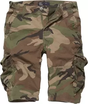 Image of Vintage Industries Terrance Short Cargo Trousers woodland