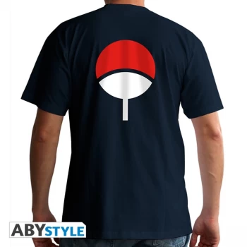 Image of Naruto Shippuden - Uchiha Mens Large T-Shirt - Navy