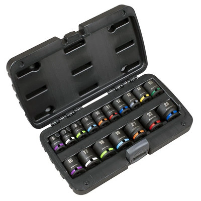 Image of Sealey Premier 17 Piece 3/8" Drive Impact Socket Set AK68218 Drive: 3/8"