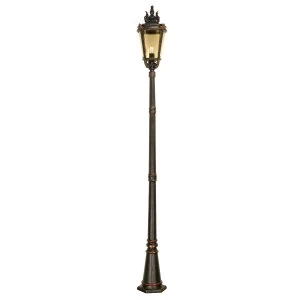 Image of 1 Light Large Outdoor Lamp Post Weathered Bronze IP44, E27