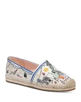Image of kate spade new york Womens Rooftop Canvas Espadrille Flats
