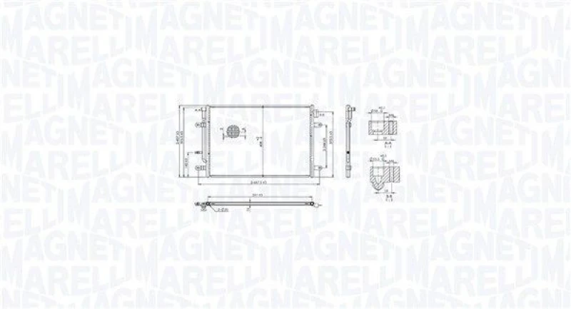 Image of MAGNETI MARELLI Air conditioning condenser MAGNETI MARELLI 350203103400