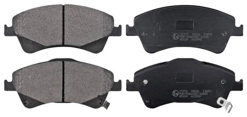 Image of A.B.S. 37722 Brake pad set with acoustic wear warning Brake Pad Set,disc brake (402)