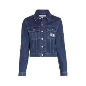 Image of Calvin Klein Jeans Cropped 90S Jacket - Blue