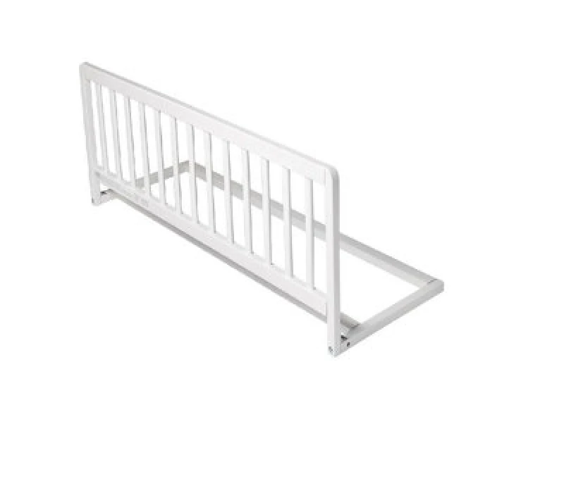 Image of Safetots Narrow Wooden Bed Guard, White, 38Cm High X 90Cm Wide, Toddler Bedrail For Safety, Secure Child Bed Rail