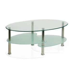 Image of Trexus Berlin Coffee Table With Shelves Chrome Legs Ref FR000001