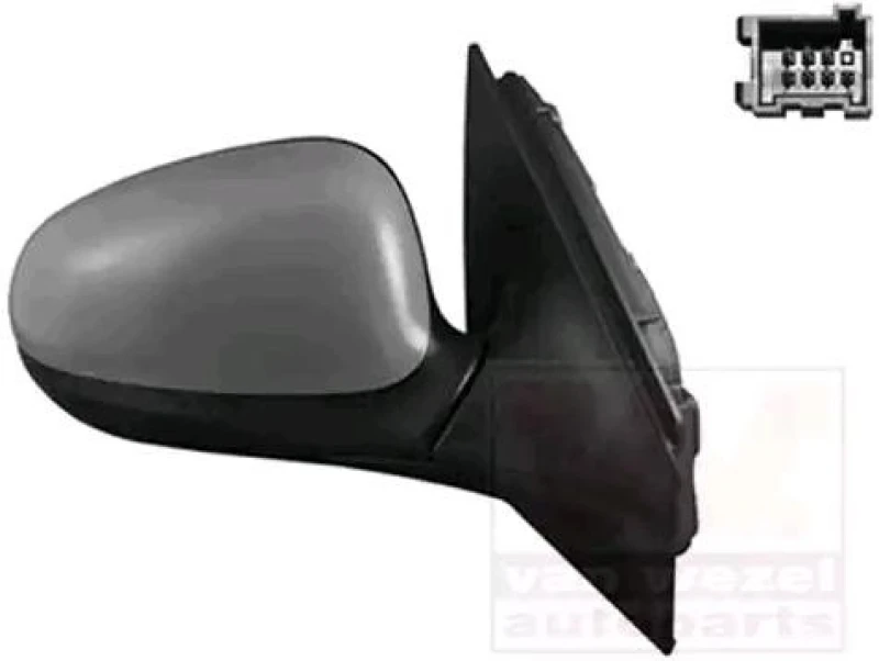 Image of VAN WEZEL 1779808 Wing mirror * HAGUS * Right, with temperature sensor, primed Outside Mirror (50)