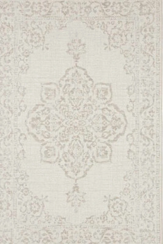 Image of THE RUGS Indoor Outdoor Rug Tilos Vintage Oriental Polypropylene Durable in Cream Size: 160cm x 230cm Cream Unisex 160cm x 230 cm