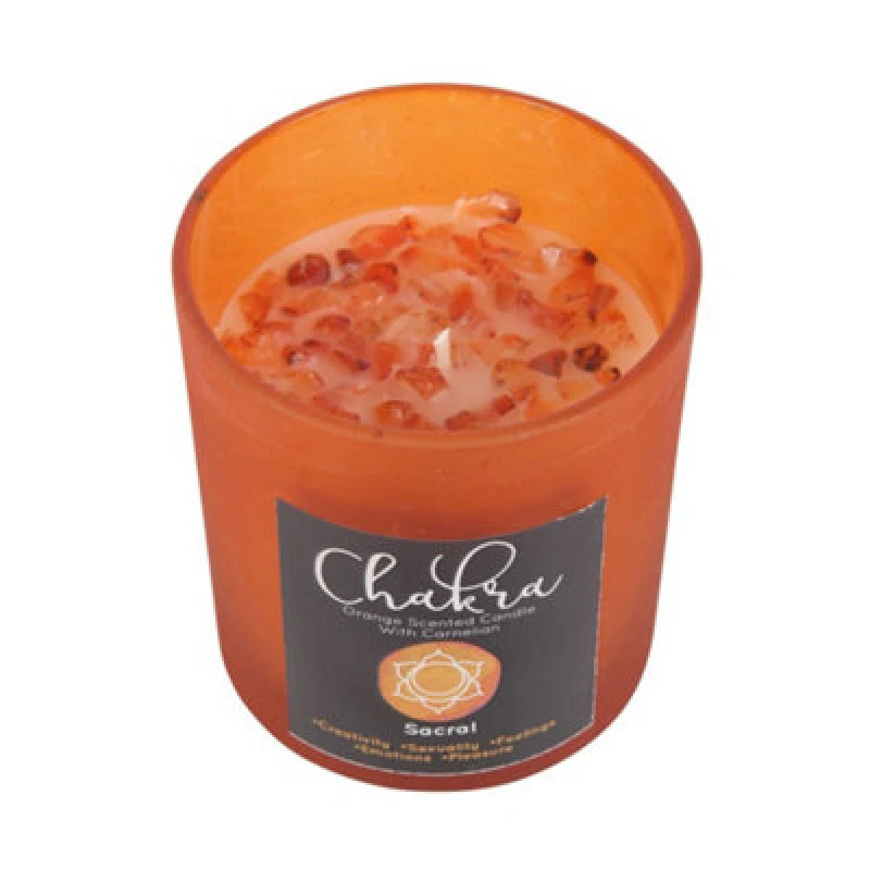 Image of Something Different Something Different Orange Sacral Chakra Scented Candle Orange One Size Unisex 5063425453672