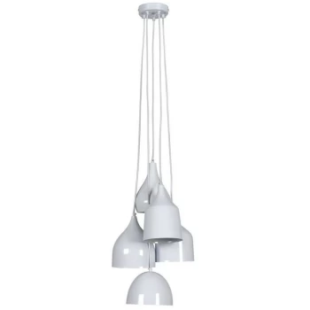 image of Linea Verdace Lighting - Linea Verdace Shuttle Vintage Cluster Pendant Ceiling Light White