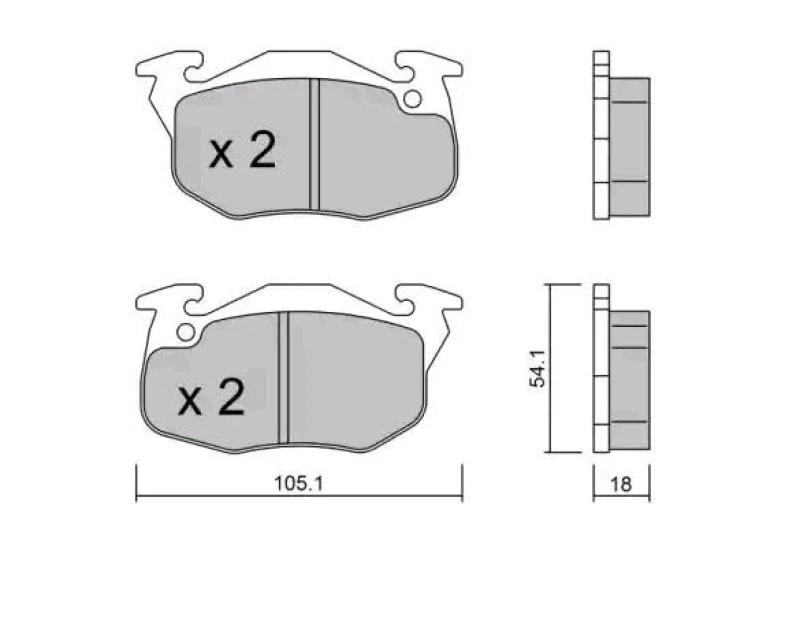 Image of AISIN Brake pad set AISIN BPPE-1013