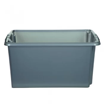 image of Stack And Store 14 Litre Small Silver Storage Box S01S801