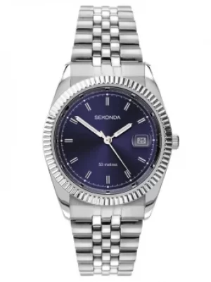 image of Sekonda Mens Blue Dial Bracelet Watch 1690