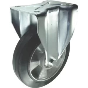 Image of Fixed Plate 200MM Rubber Tyre