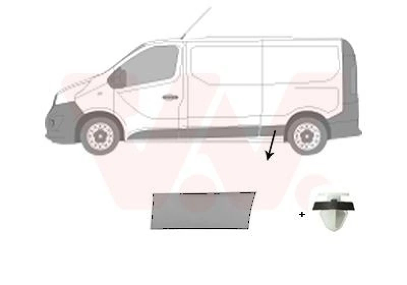 Image of VAN WEZEL Trim / Protective Strip, sidewall VAN WEZEL 4396407