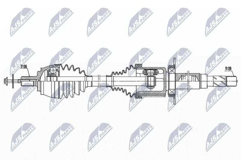 Image of NTY Drive shaft NTY NPW-VV-140