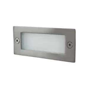 image of LED Wall light, rectangular, stainless steel