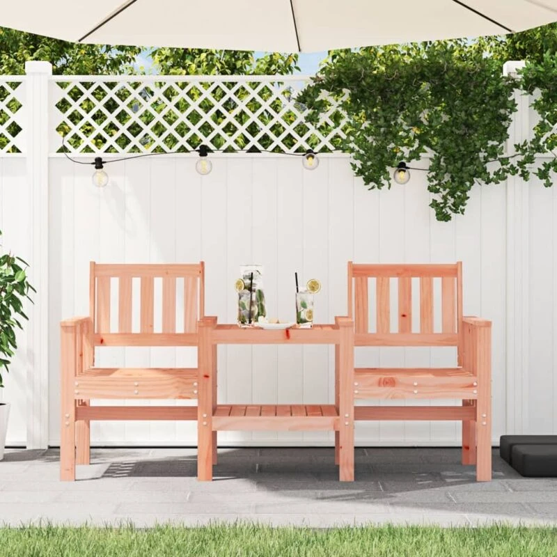 Image of VIDAXL Vidaxl - Garden Bench with Table 2-Seater Solid Wood Douglas 8720845809126