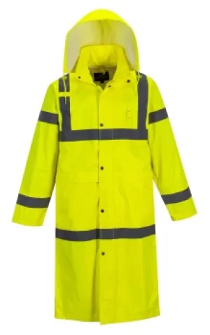 Image of Portwest Long Length Hi Vis Coat Yellow 3XL