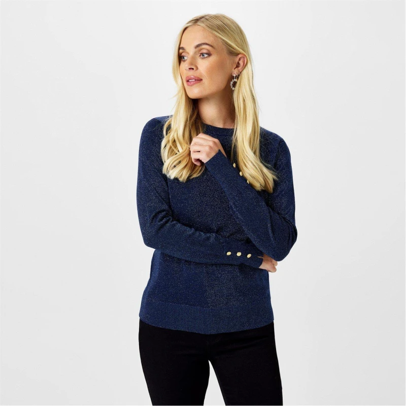 Image of Biba Biba Shimmer Jumper - Blue Blue 10