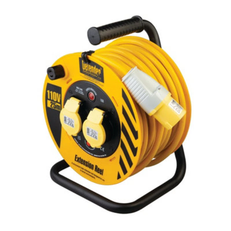 Image of Defender Cable Reel 2-Way 16A 25m - 110V E86450