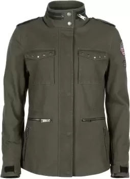 Image of Helstons Tara Ladies Motorcycle Textile Jacket, green-brown, Size XL for Women, green-brown, Size XL for Women