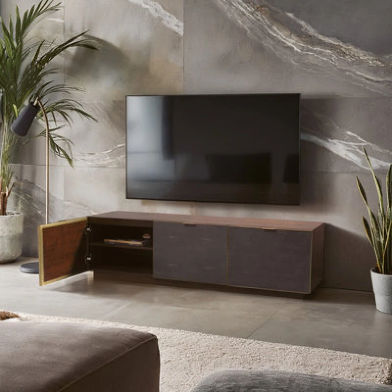 Image of Orsina Modern Media Unit Elegant Design Corner TV Stand For Livingroom Versatile Modern TV Stand For Bedroom