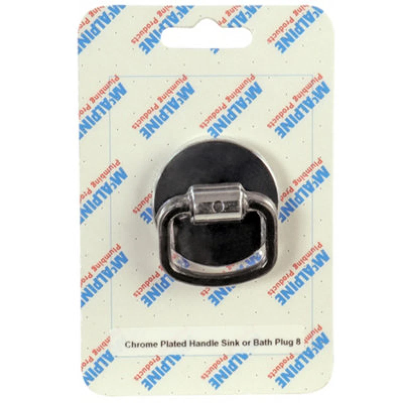 Image of Mcalpine Handipak No. 8 Bathroom Handle Basin Sink Bath Plug Chrome Plated Metal