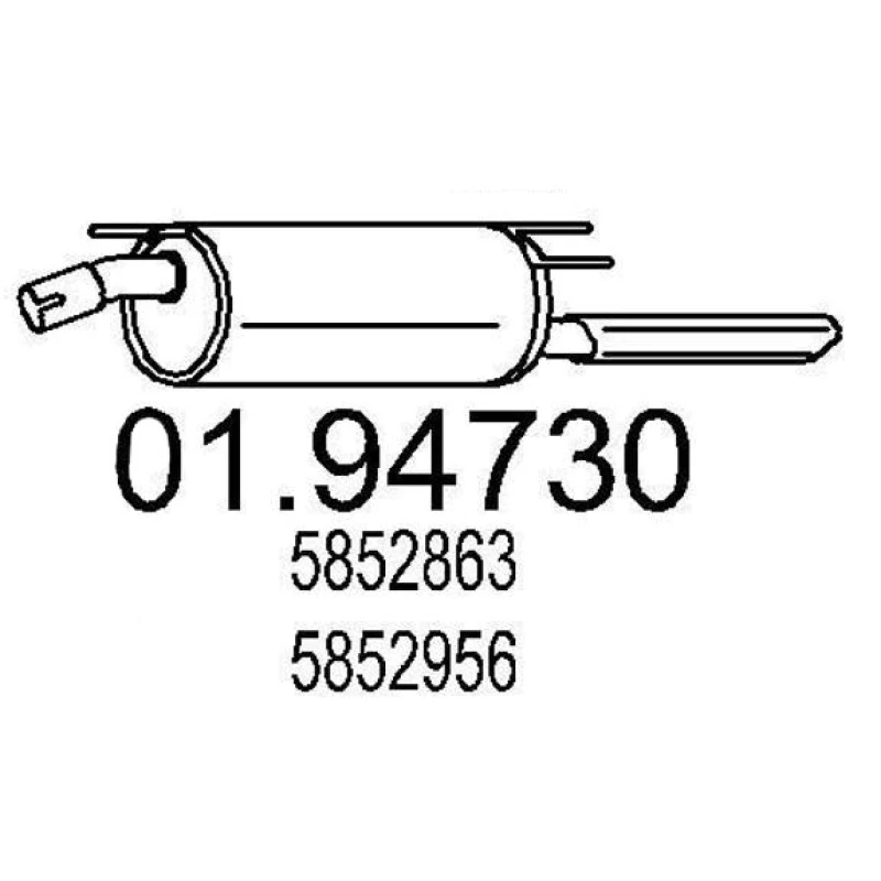 Image of MTS 01.94730 Rear silencer End Silencer (3437)