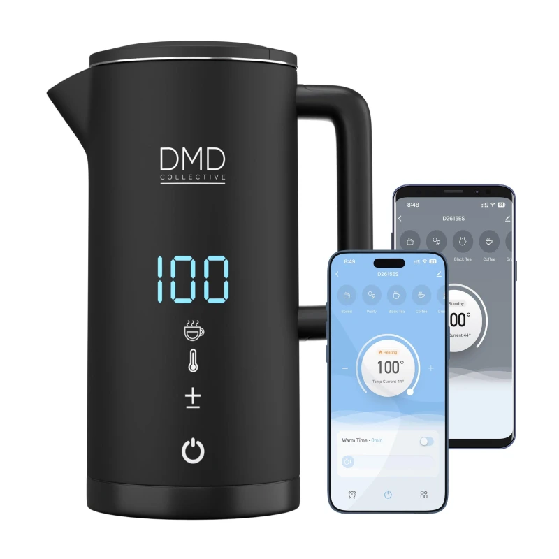 Image of DMD Collective 1.5L Digital Smart Kettle App Operated with Alexa Black unisex 1.5L