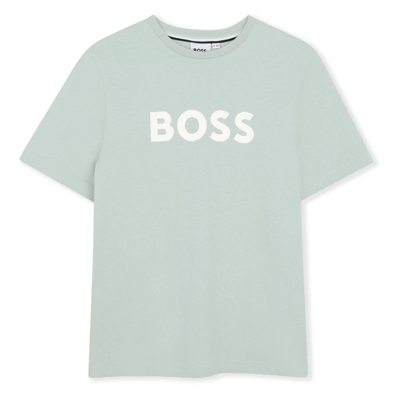 Image of Boss Kids Logo T-Shirt Sprout Green male 12Y