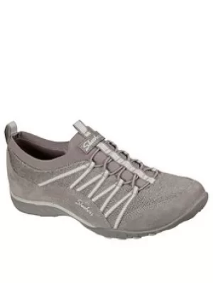 Image of Skechers Breath Easy Trainers, Taupe, Size 4, Women