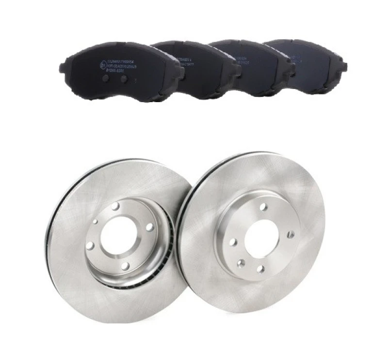 Image of RIDEX 3405B3202 Brake disc and pads set Front Axle, Brake Disc Type: internally vented, excl. wear warning contact Brake Set,disc brakes (3405)