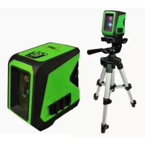 image of L2G Mini Green Cross Line Laser Level 20m Range Self Levelling + Tripod+Bag - Imex