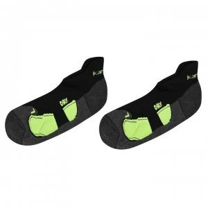 image of Karrimor 2 Pack Running Socks Mens - Black/Fluo