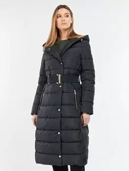 Image of Barbour International Track Line Quilt Jacket - Black, Size 10, Women