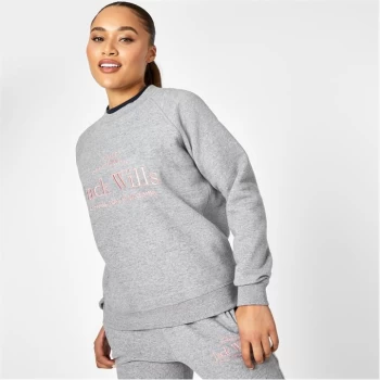 Jack Wills Hunston Graphic Crew Neck Sweatshirt - Grey Marl