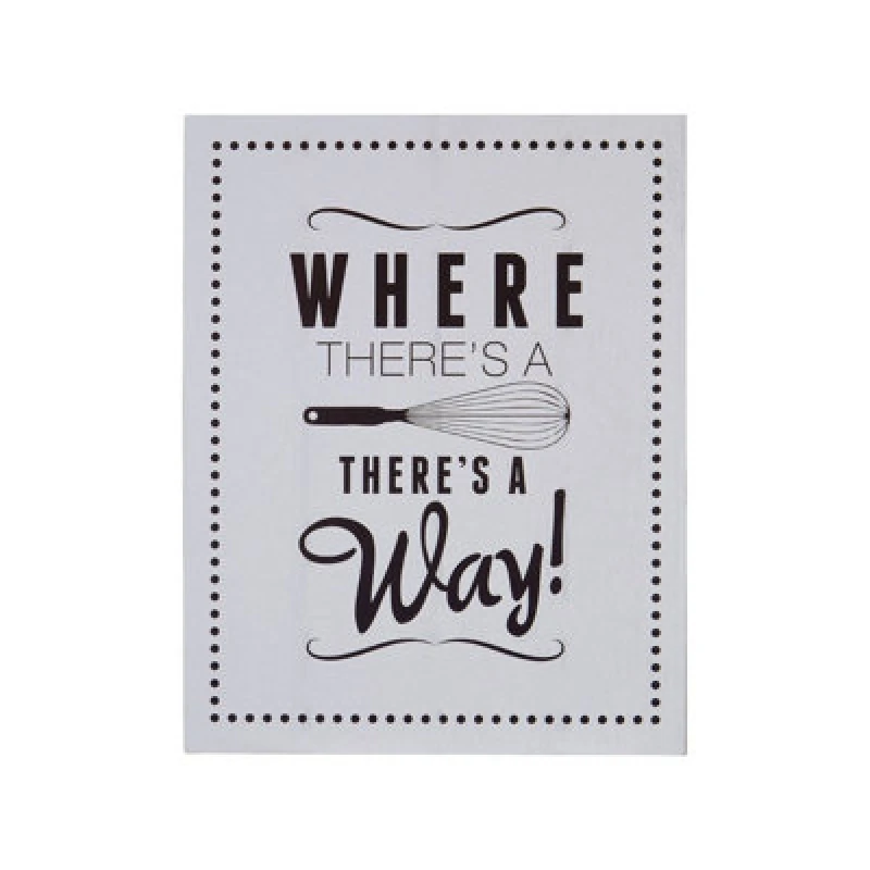 Image of Premier Housewares Where There's A Whisk Wall Plaque Grey