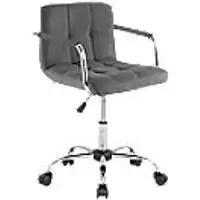 Image of NEO Faux Leather Fixed Armrest Seat Height Adjustable Fabric Dark Grey 130 kg CUBE-OFFICE-FAB-DG 4,600 (W) x 4,600 (D) x 8,500 (H) mm