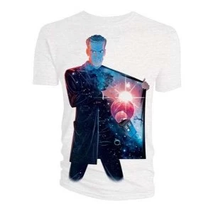 Image of Doctor Who - 12th Doctor Galaxy Coat Lining Mens Large T-Shirt - White