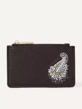 Image of Accessorize Embroidered Cardholder, Black, Women