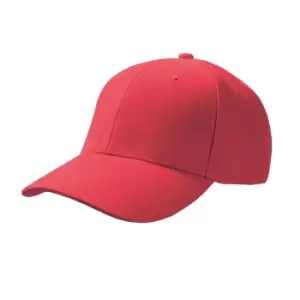 Image of Atlantis Pilot Premium Brush Cotton 6 Panel Cap (One Size) (Red)