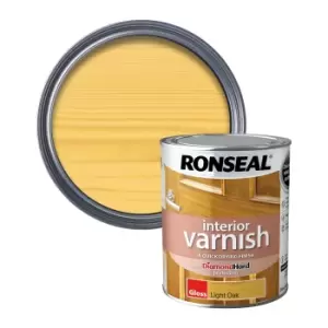 image of Ronseal Interior Oak Gloss Varnish, 750Ml