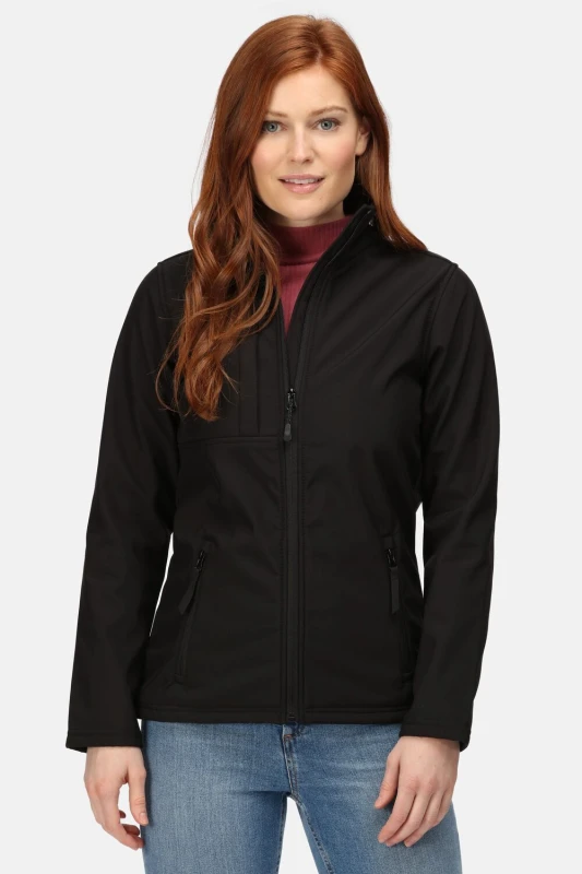 Image of Regatta Womens 'Octagon' Waterproof Softshell Jacket in Jet Black Size: 10 Jet Black Female 10