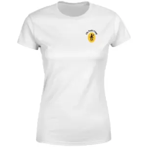 image of Jurassic Park Amber Sample Embroidered Womens T-Shirt - White - L