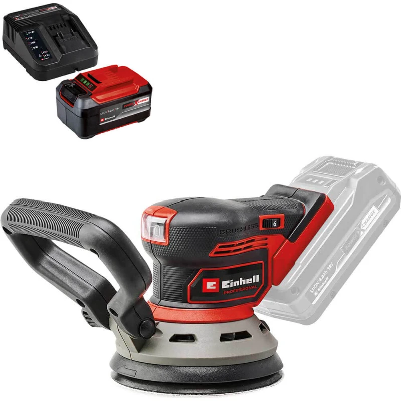 Image of Einhell Professional TP-RS 18/32 Li BL 18v Cordless Brushless Disc Sander 125mm TP-RS 18/32 Li BL Batteries: 1 x 5.2ah Li-ion