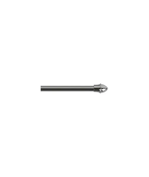 Image of NEWEDGEBLINDS 13mm Extendable Metal Curtain Cafe Rods (Chrome Cafe Rod 135cm - 220cm) CR 135 CH