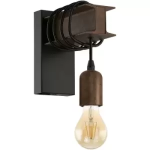 Image of Townshend Wall Light Black, Brown - Eglo